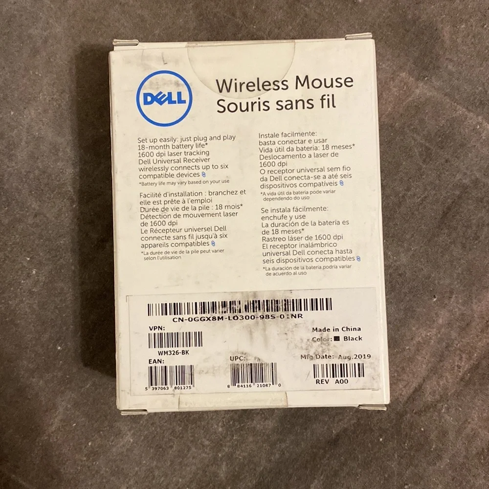 Dell wireless mouse WM326